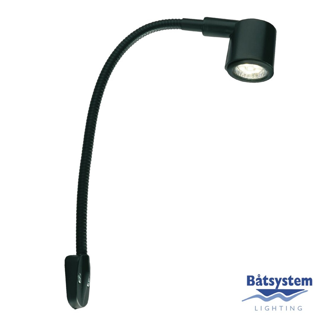 Karttavalo Kurs LED, musta 330mm