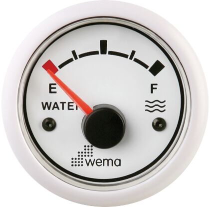 Vesitankkimittari 0-190 ohm, valkoinen 