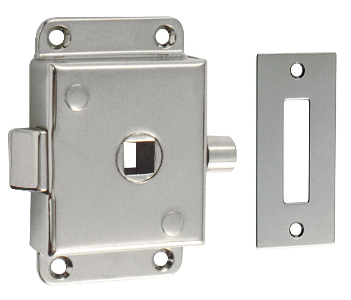 WC-oven lukko, kromattu 