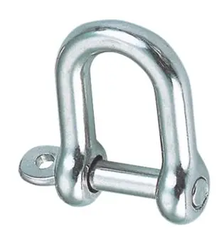 D-shackle with captive pin 