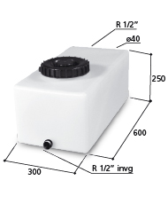 Vesitankki 42 L 300 x 600 x 250