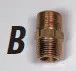 Kaasuletkun litos 3/8 MPT x 3/8 uroskierre messinki