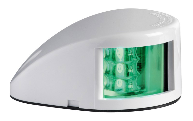Navigointivalo LED, vihreä valkoinen kuori, 2NM, 12V/0,4W
