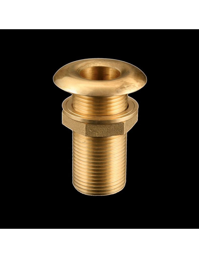 Läpivienti kupukannalla 3/4 messinki