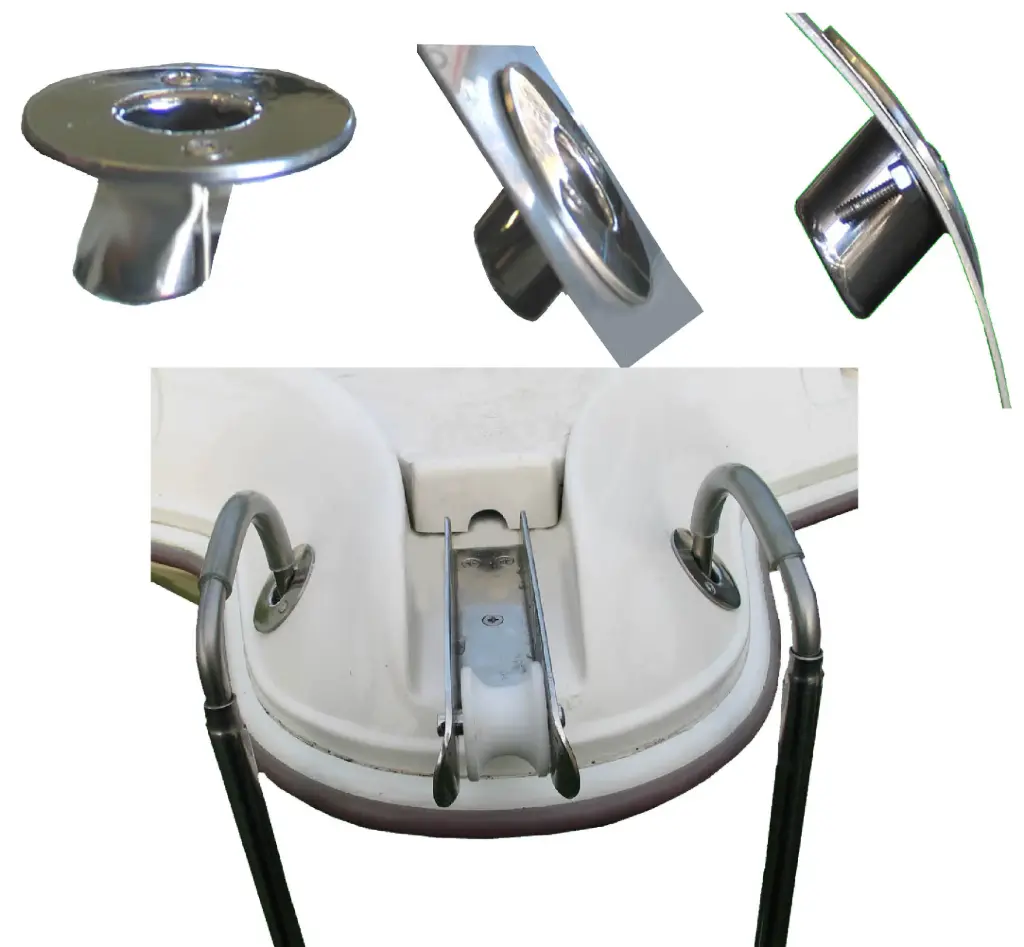 Keulaportaan kiinnityslaipat 