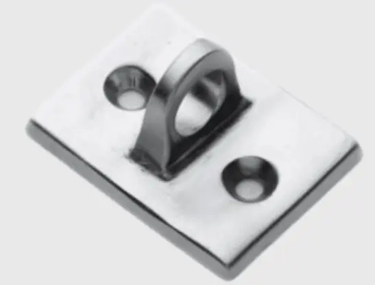 Seinäkiinnike, kromattu (matta)