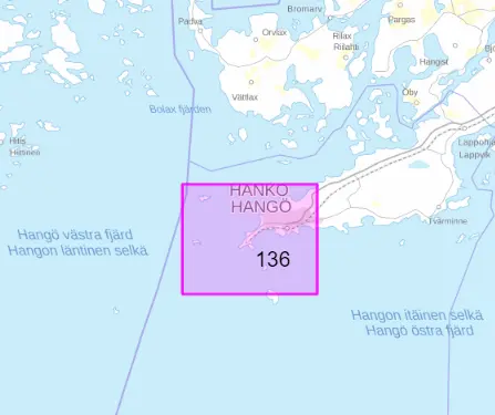 Satamakartta 136 Hanko
