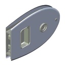 Lukko Flush Oval SS, liukuoveen 