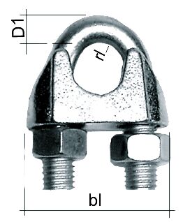 Vaijerilukko 8mm Galv. 0902-0608