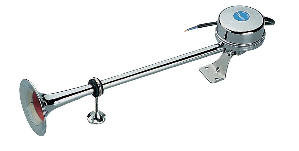 Äänitorvi kromattu, 12V, 40 cm 