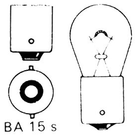 Polttimo BA15S, 12V-10W 