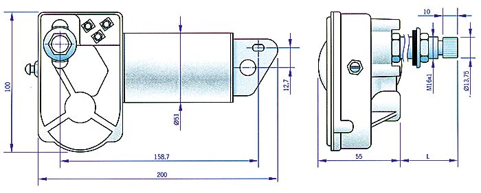 Tuulilasinpyyhin moottori, ROCA 525992, 24V