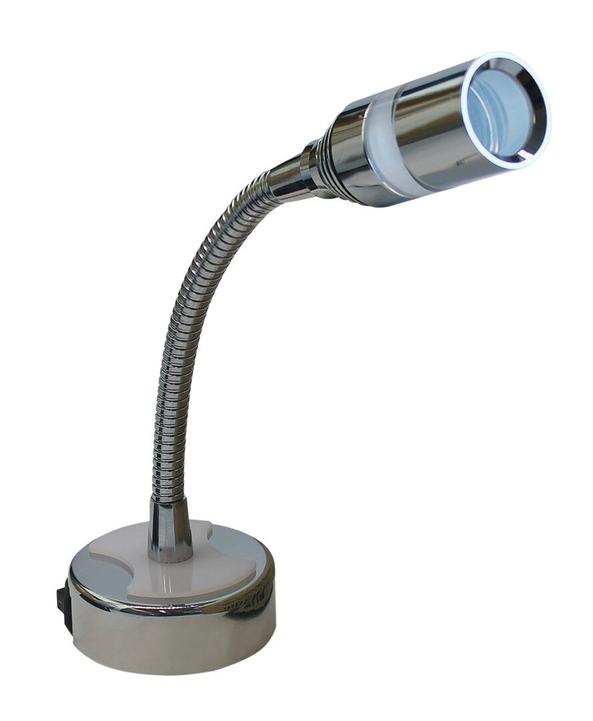 Lukuvalo LED, 1W, USB latauspistokkeella 