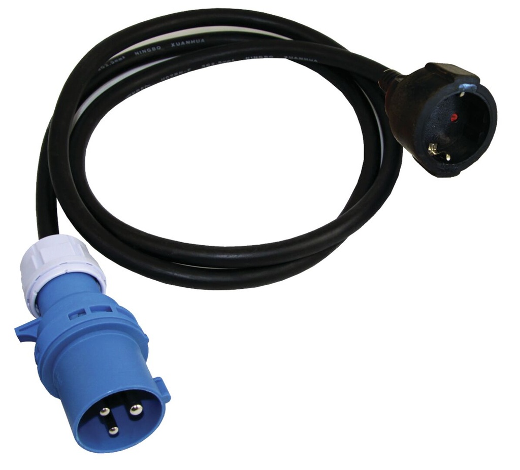 Adapteri CEE uros/SCHUKO naaras, 0,5m 