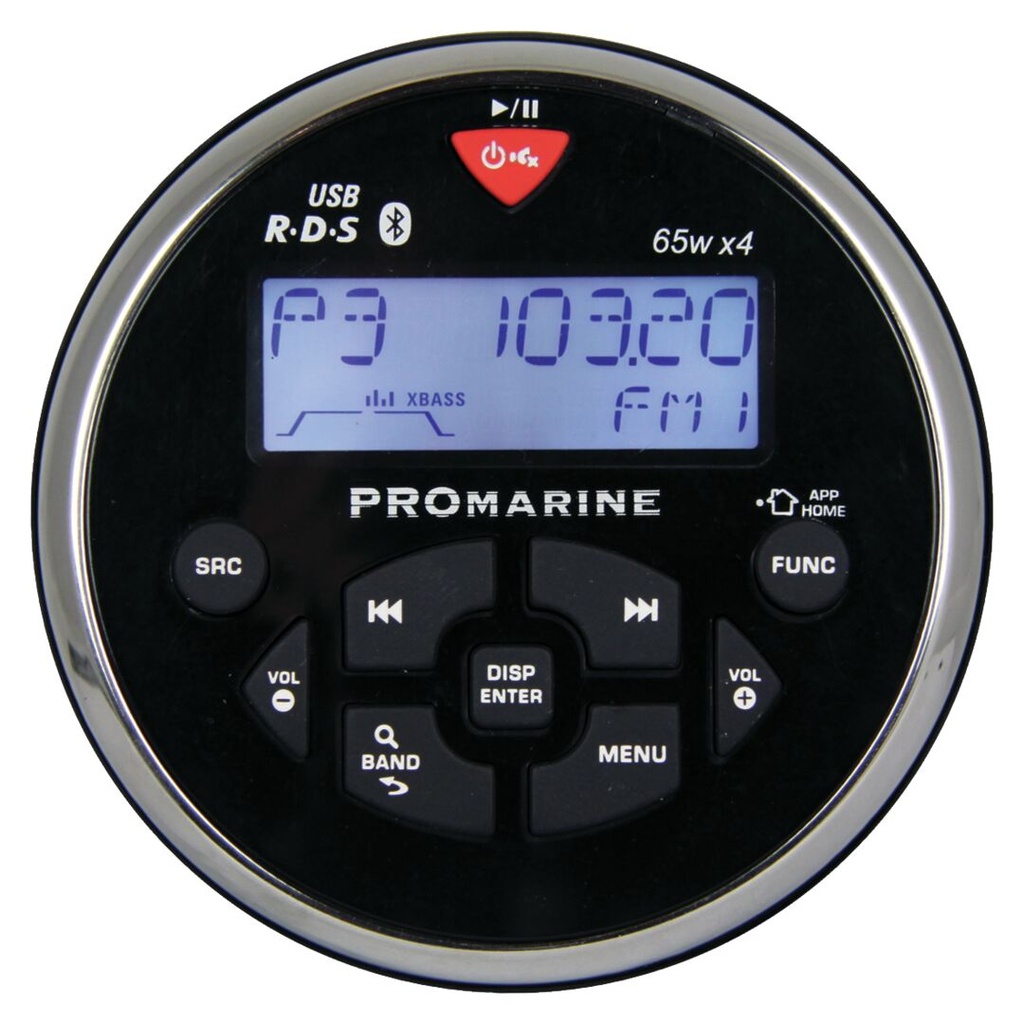 LTC Promarine pyöreä radio, musta 