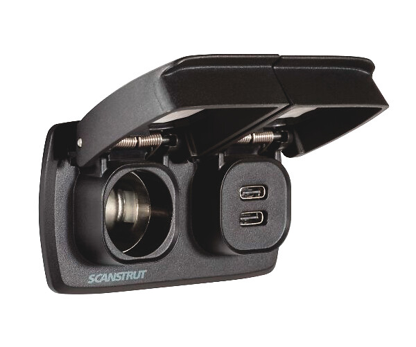 Scanstrut Flip Pro DUO USB-C + 12V pistoke
