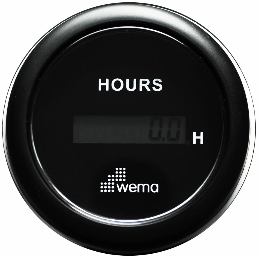 Käyttötuntimittari digitaalinen, musta 
