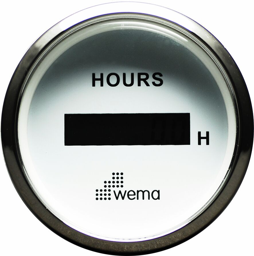Käyttötuntimittari digitaalinen, valk./RST 