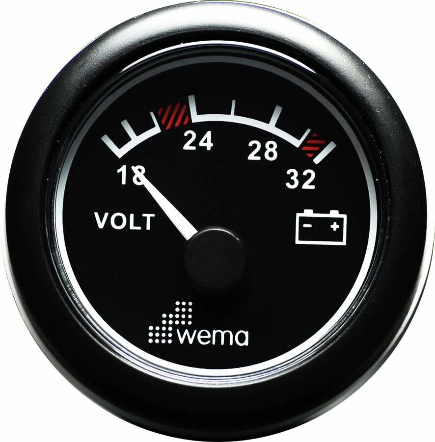 Volttimittari 24V, musta 