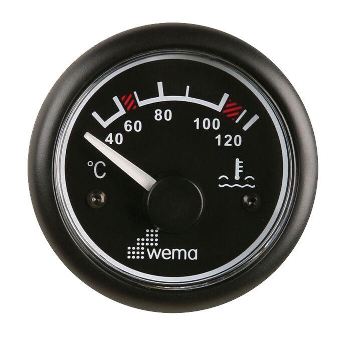 Veden lämpötilamittari 120 astetta, musta 