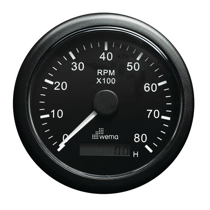 Kierroslukumittari 8000 rpm, musta 