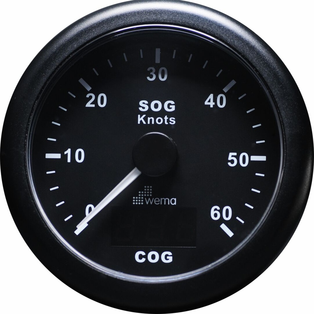 Nopeusmittari GPS, 60s, musta 