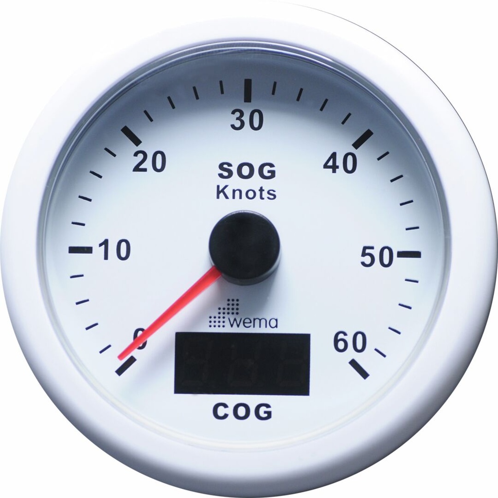 Nopeusmittari GPS, 60s, valkoinen 