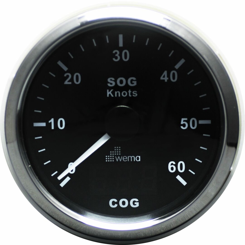 Nopeusmittari GPS, 60s, musta/RST 