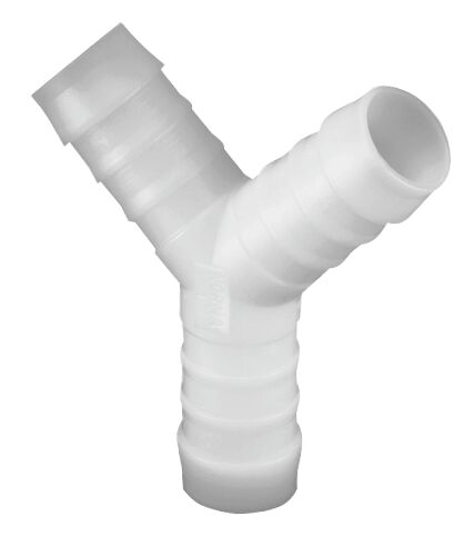 Y-haara 12 mm, valkoinen muovi 