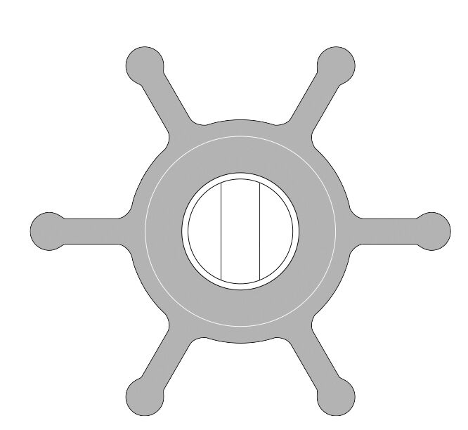 Siipipyörä 09-1026B-1, F4 pumppuun 