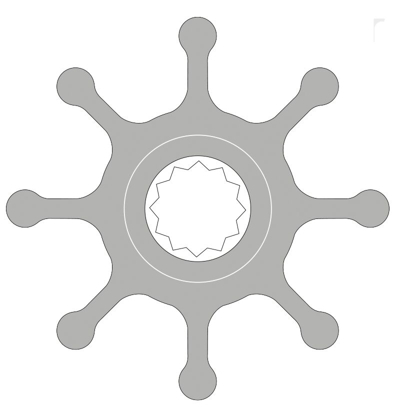 Siipipyörä 09-1028B, F7 pumppuun 