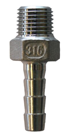 Letkuruuvike 1/4R x 8 mm, AISI316 