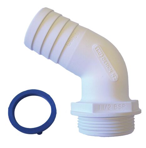 Letkuliitin 1 1/2 kierre, 45 astetta, 38 mm 