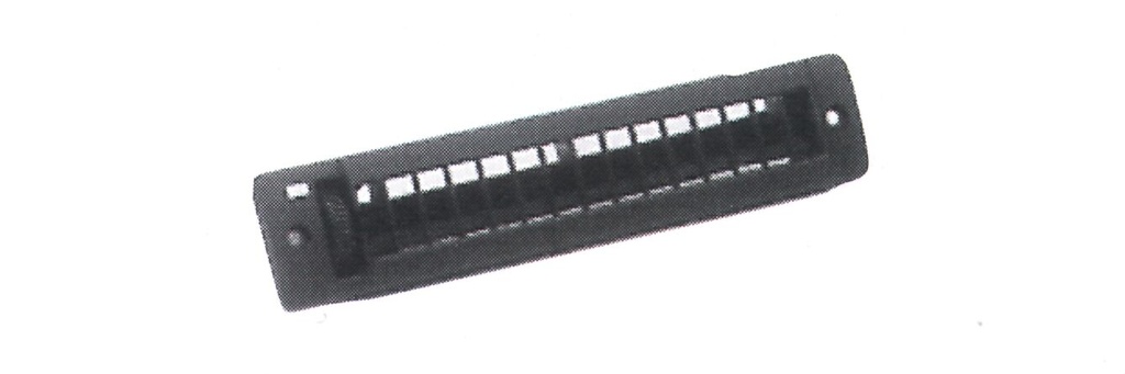 Venttiiliritilä musta, 172 x 34 mm 
