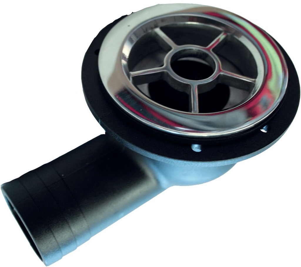 Itsetyhjennys läpivienti 90°, 38 mm 