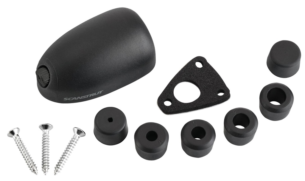 Kaapelin läpivienti 2-6mm, musta Scanstrut