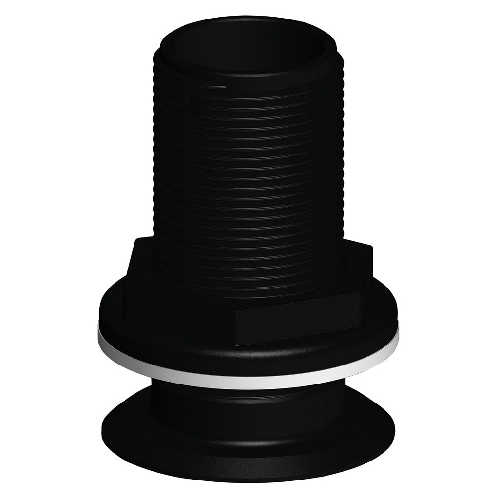 Läpivienti uppokannalla 1 1/4", musta 5090679