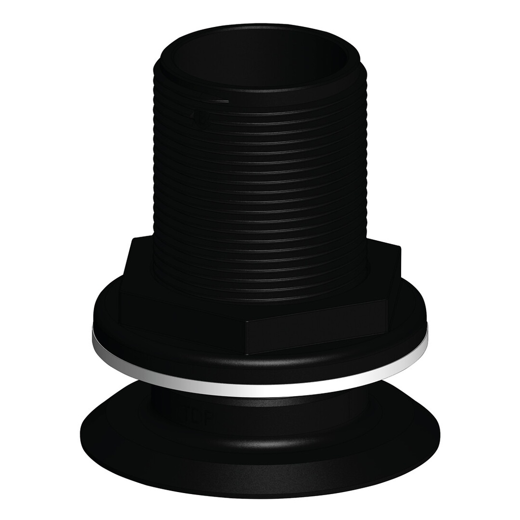 Läpivienti uppokannalla 1 1/2", musta 5090680