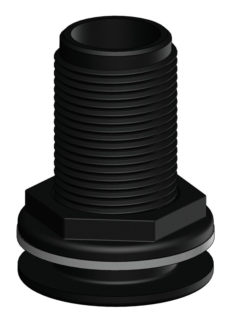 Läpivienti 1 1/4", musta 5090420