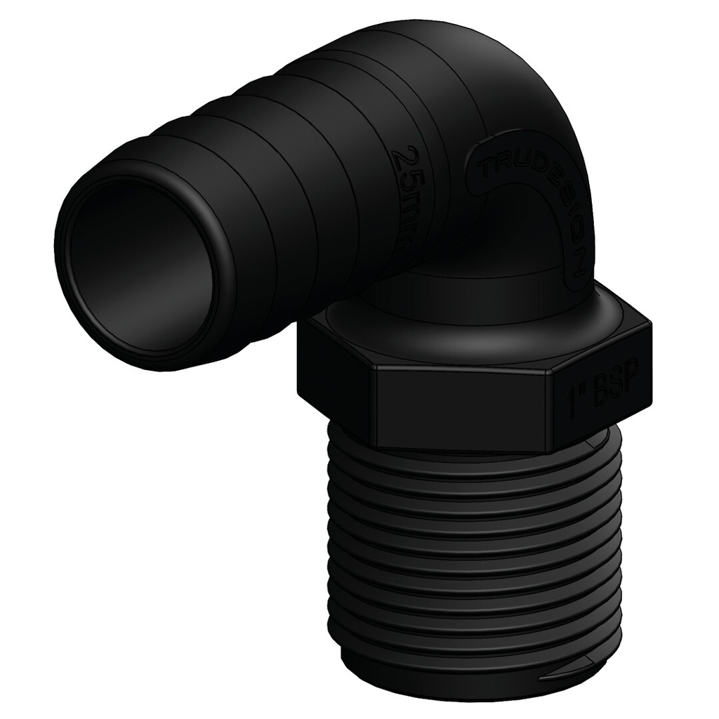Letkuliitin 1", 90 astetta, 25mm 5090567