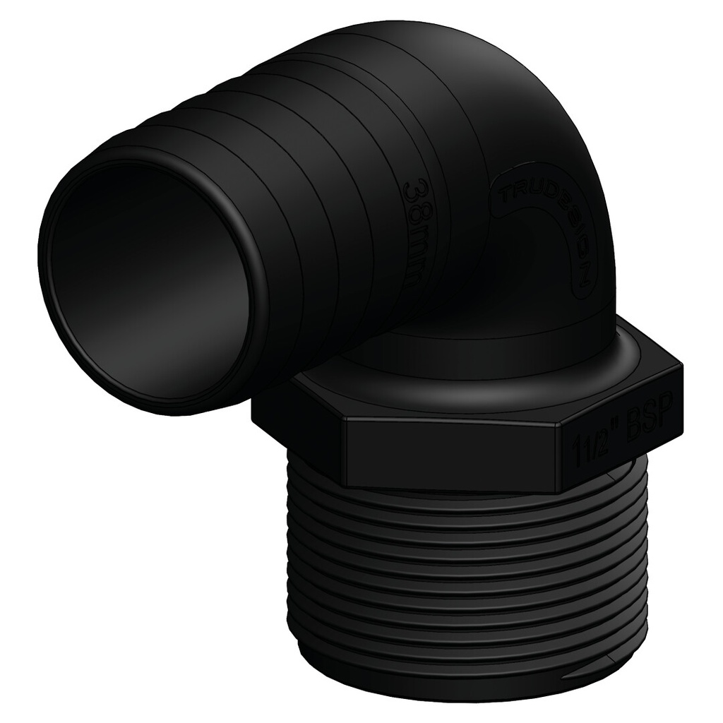 Letkuliitin 1 1/2"" 90 astetta, 38 mm