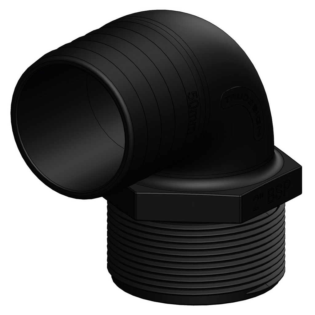 Letkuliitin 2" 90 astetta, 50 mm, 5090570