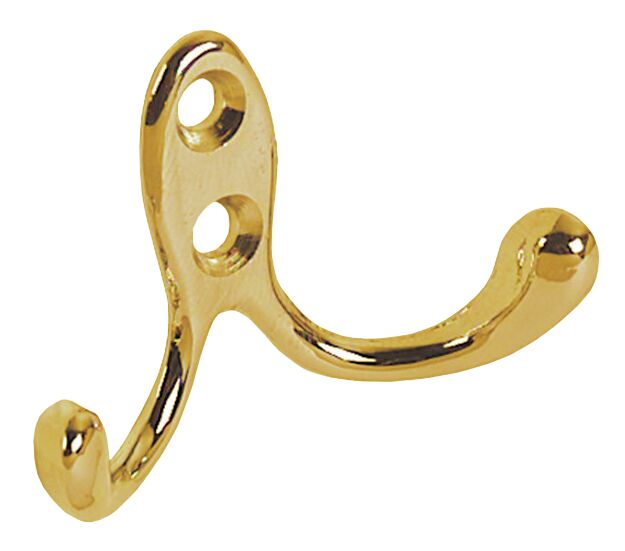 Kaksoisvaatekoukku, messinki 