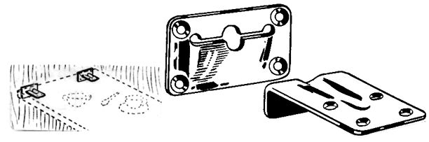 Pöydänkiinnike rst 2+2/sarja 