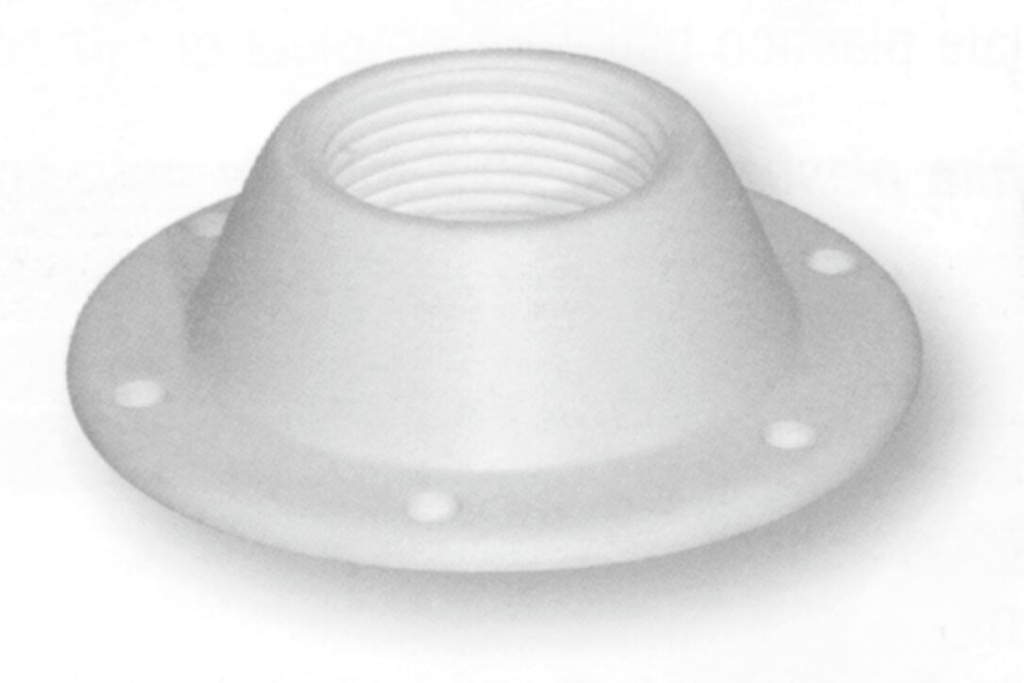 Pöydänjalan ylälaippa valkoinen 