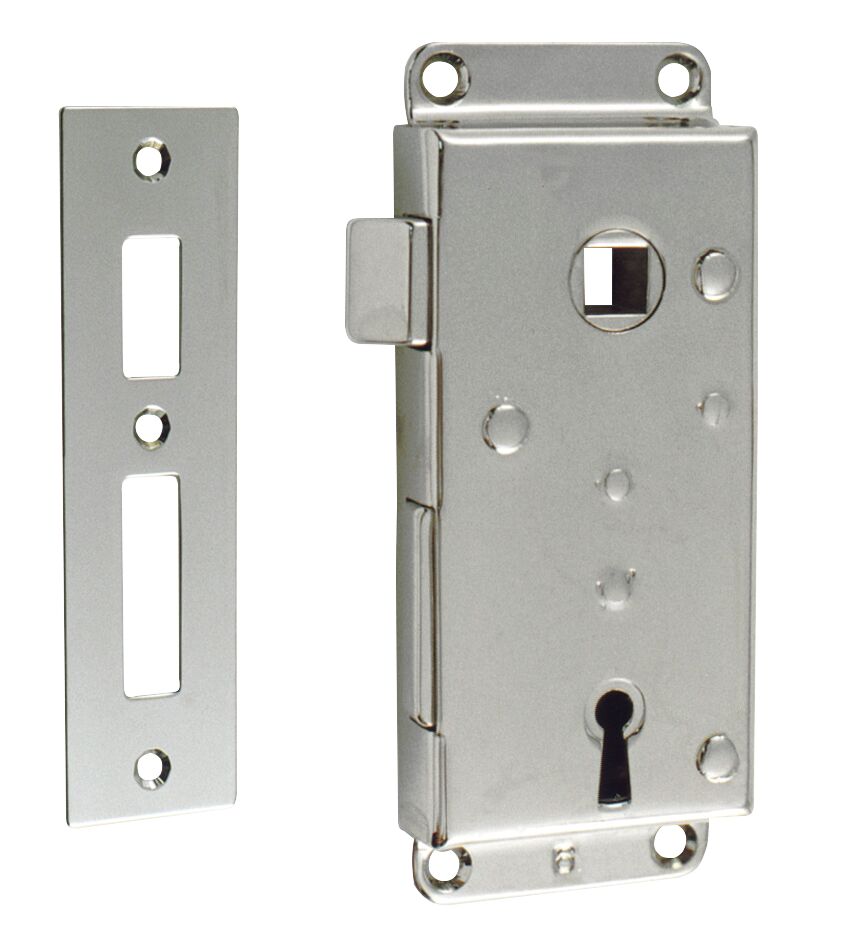 Lukko kromattu messinki, pinta-asennus 