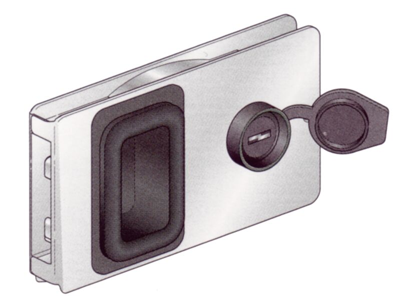 Liukuovenlukko Flush, Alumiini MF-03110-60