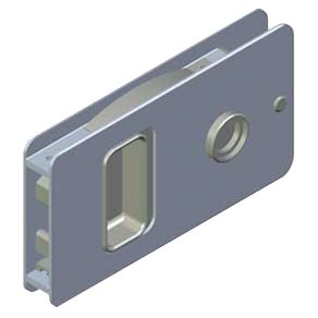 Lukko MF-Flush SS, liukuoveen 