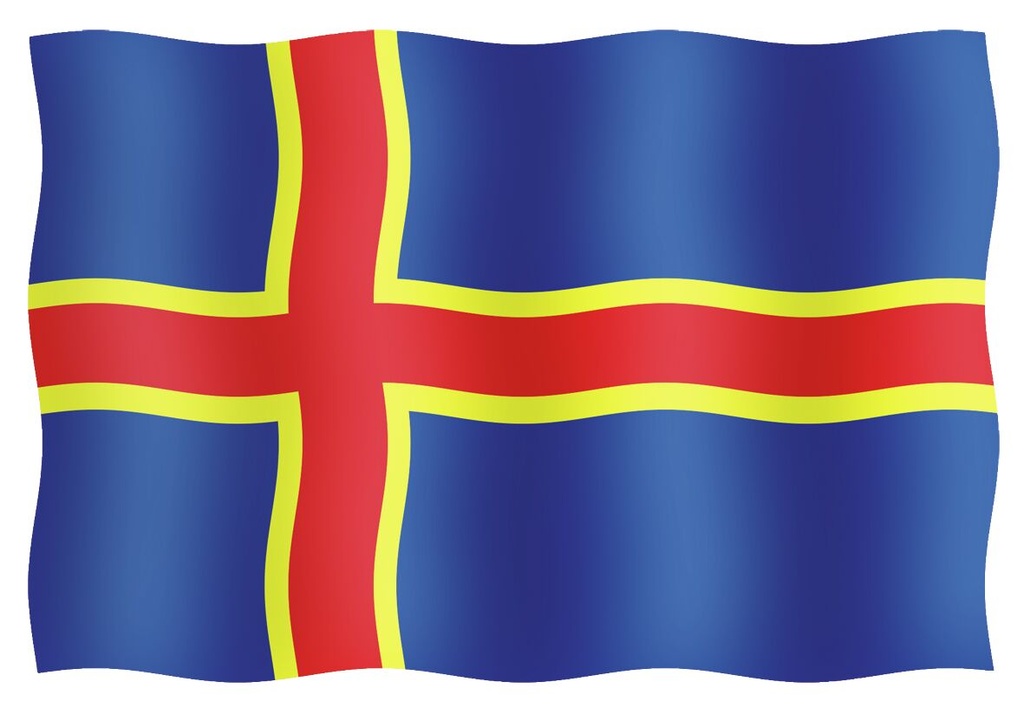 Ahvenanmaan Lippu 46 x 75 cm polyester