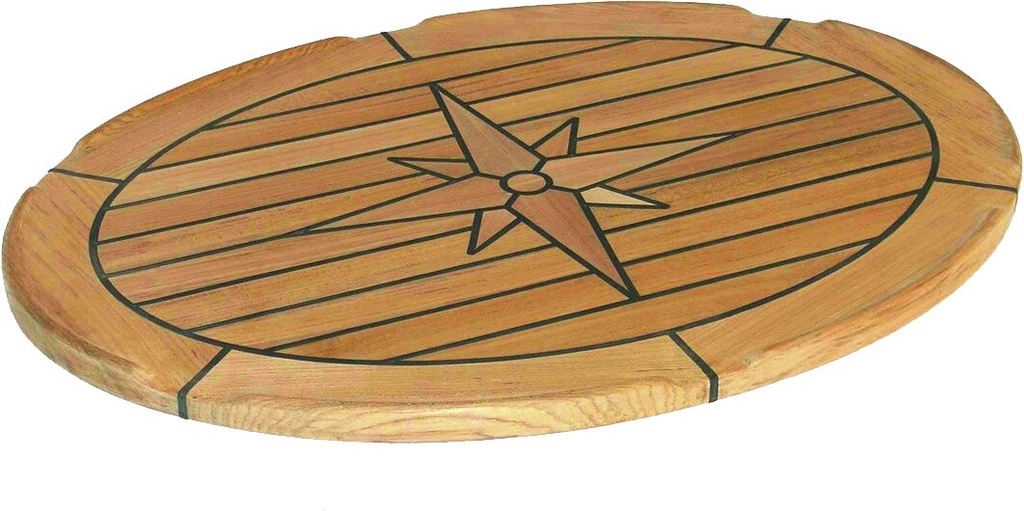 Pöytälevy Teak Soikea 44x60cm 